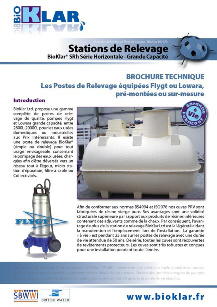 Stations de Relevage Broyeuses Flygt et Lowara pré montées - sur mesure et grande capacité BioKlar® - rapport qualité/prix imbattable, Cliquez ICI