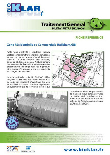 BioKlar Micro Station d’épuration pour Zone Résidentielle et Commerciale Hailsham, Grande Bretagne