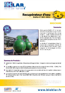 BioKlar-O® Récupérateur d’eau - Brochure